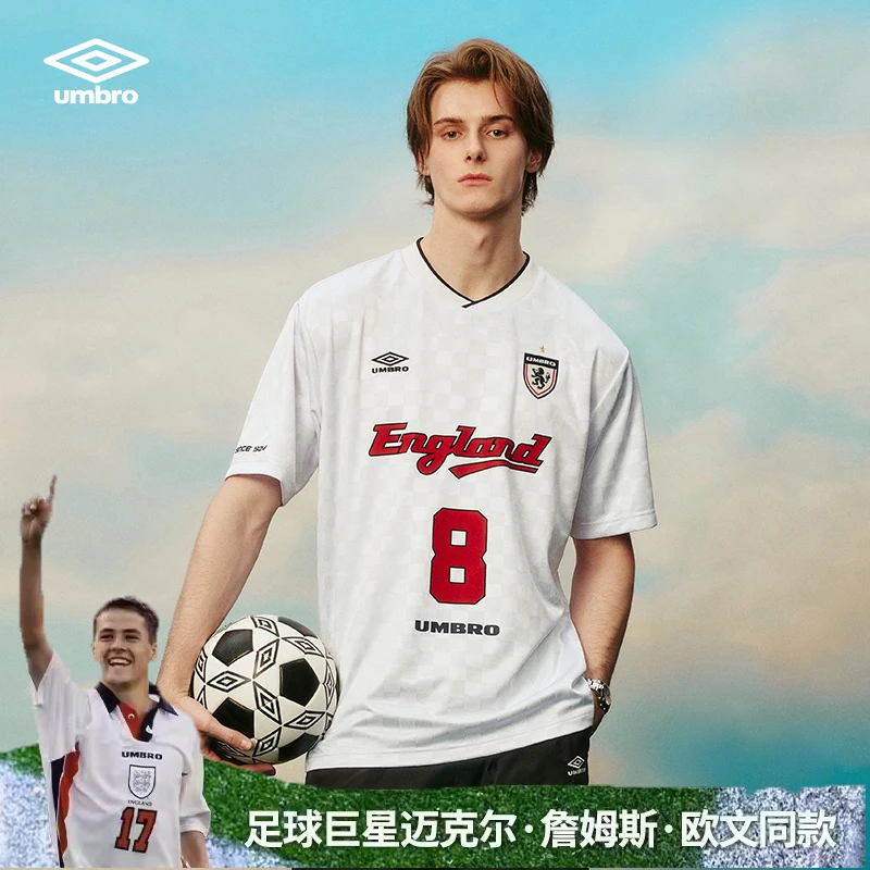【欧文同款】Umbro/茵宝男女复古足球V领短袖运动T恤U2125250266F