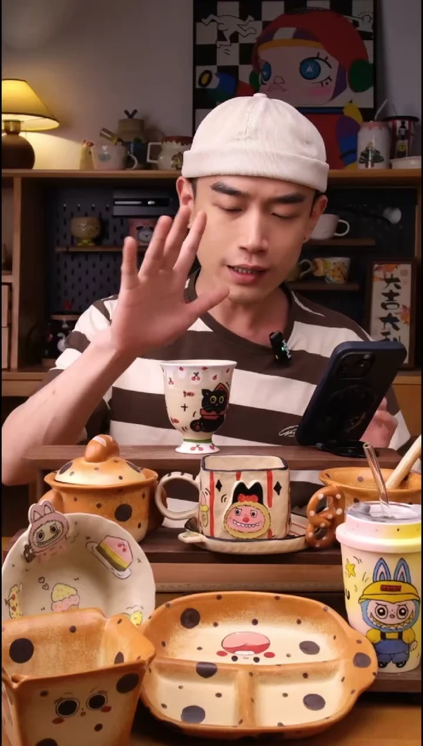 摆件景德镇可爱设计师款陶瓷