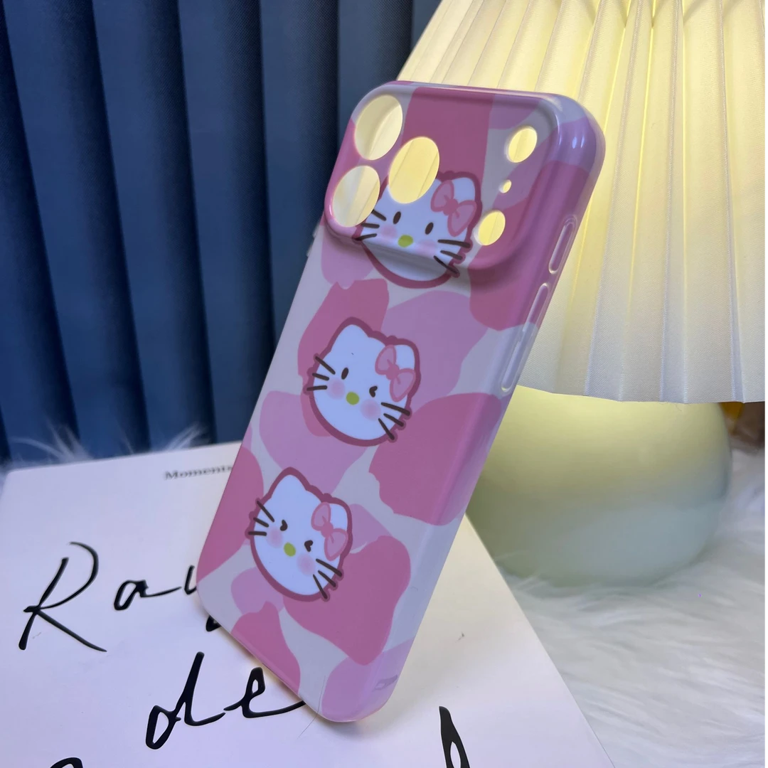 适用小米17PROmax苹果17pro手机壳华为/oppo粉底三个凯蒂菲林软壳