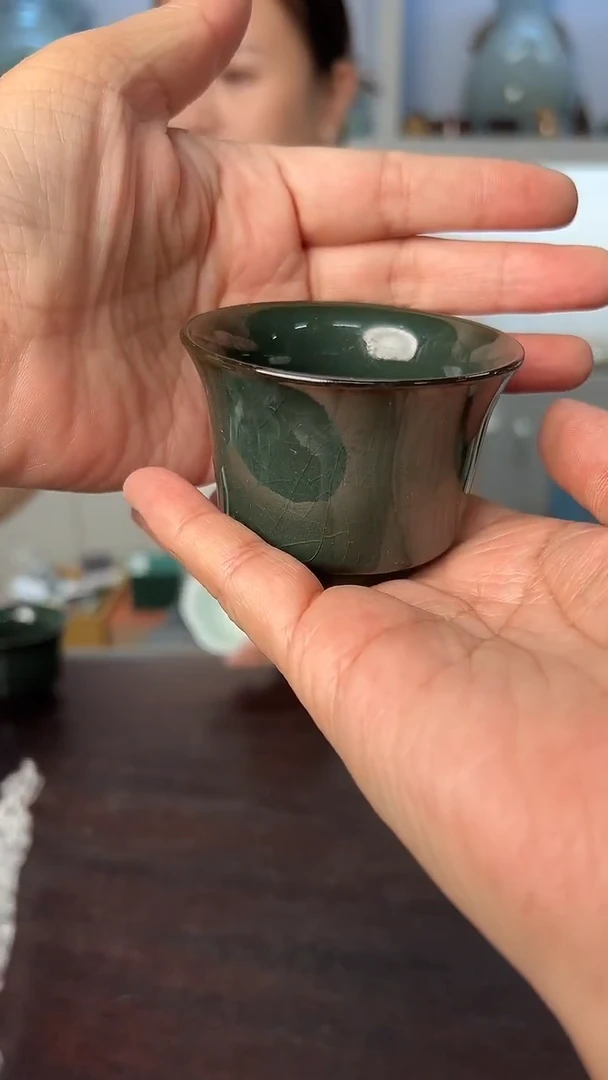 龙泉云间青瓷小米茶器