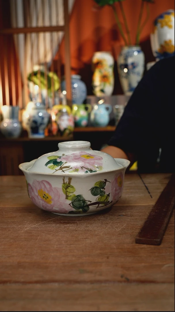 瓷片【简家甄选】景德镇设计师釉下手绘陶瓷餐具
