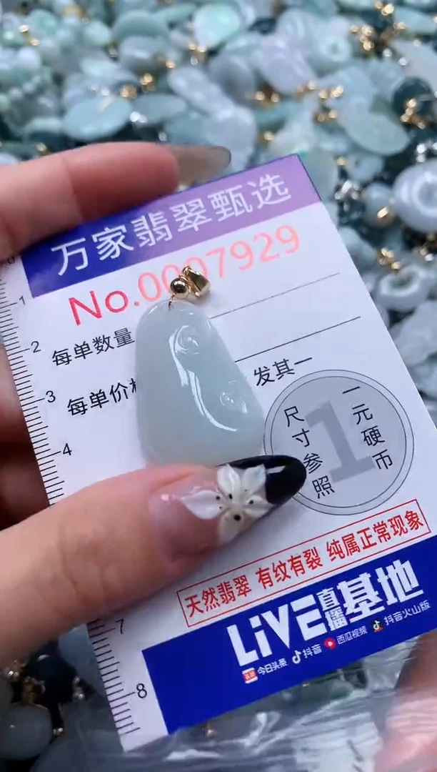 翡翠未镶嵌颈饰7929