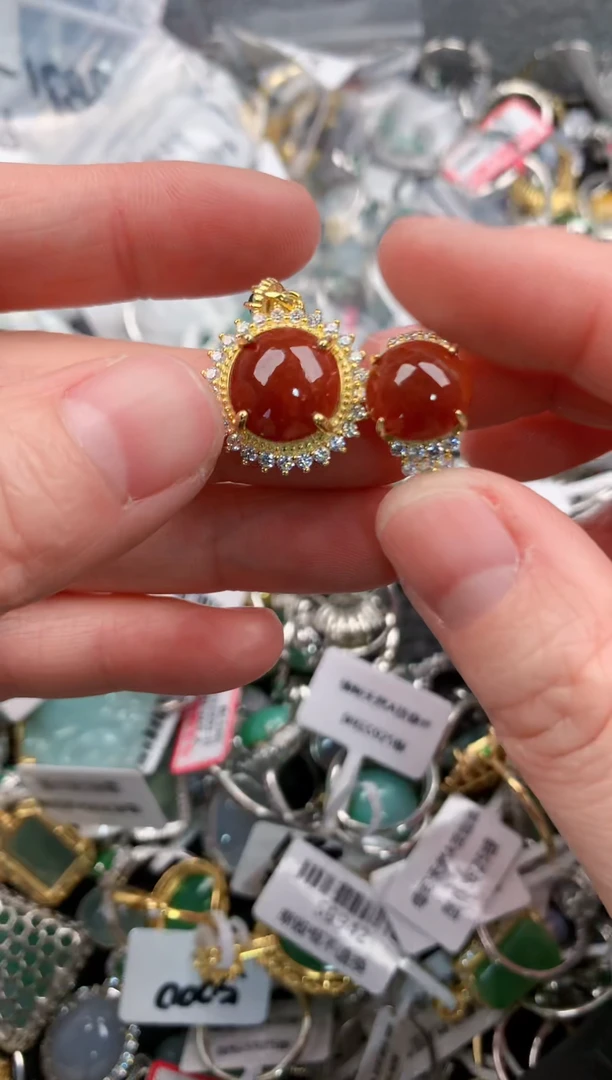 银S925镶嵌戒指翡翠222---4