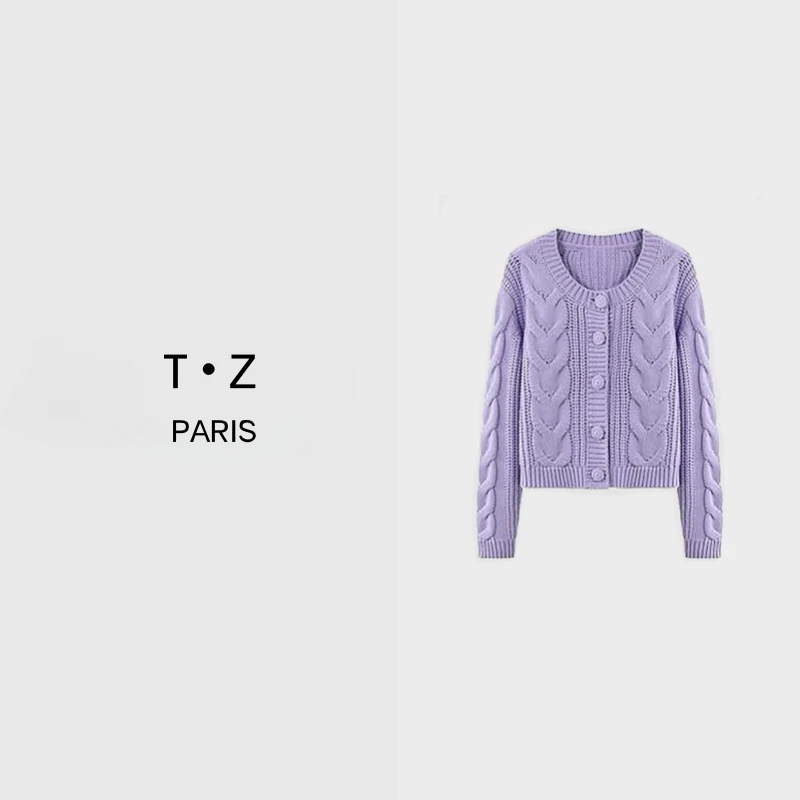 T·Z* 79 纯色长袖时尚百搭设计师圆领秋冬秋季-8589