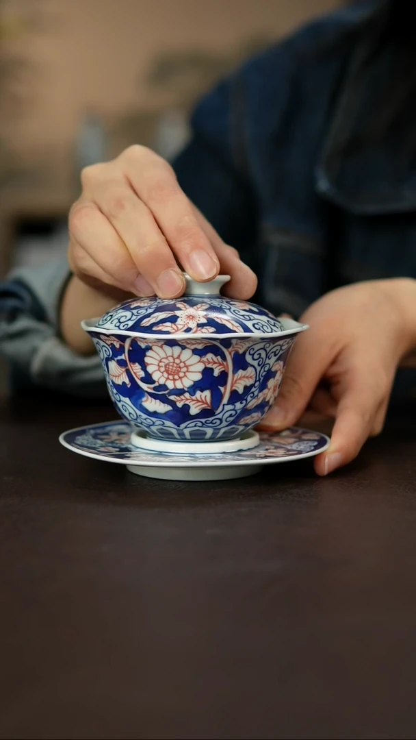 景德镇陶瓷杯碗柴烧多人10290