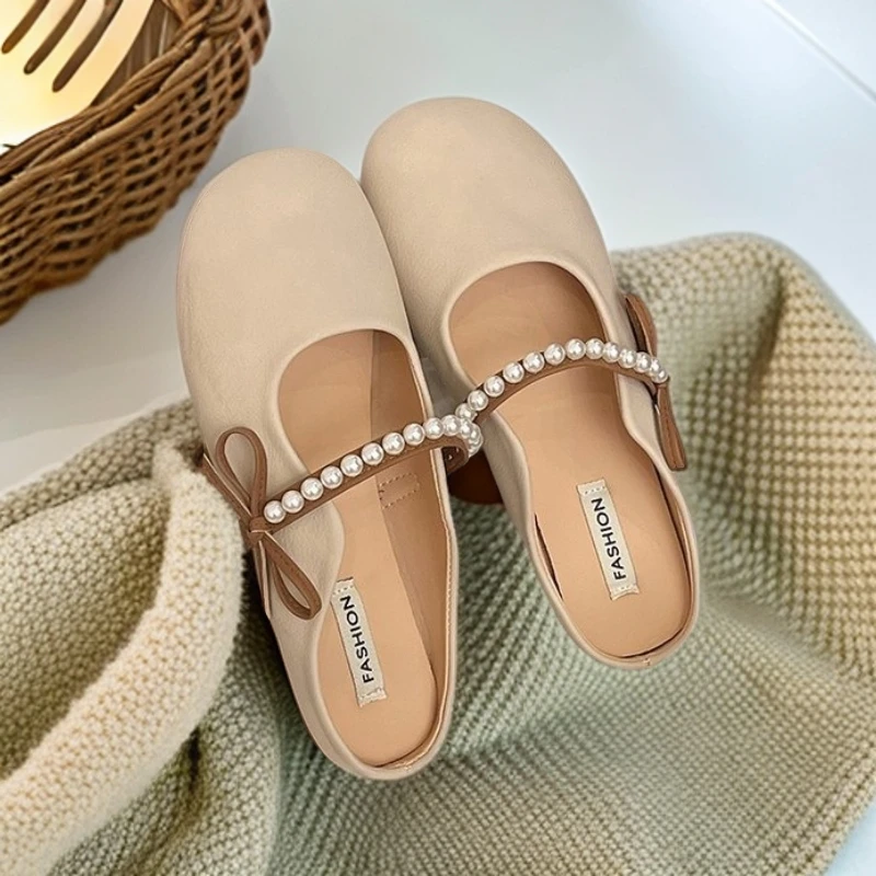 百搭方头法式夏季包头半女夏外穿2025新款时尚仙女风网红晚晚拖鞋