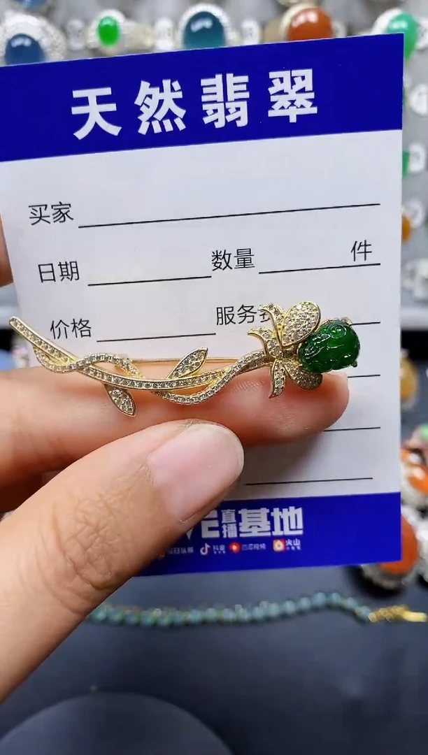 翡翠银S925镶嵌颈饰0146