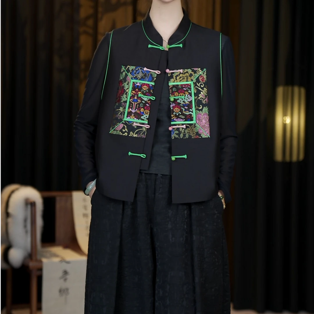 【MJ2005】重磅桑蚕丝香云纱羊毛中式复古宽松百搭上衣