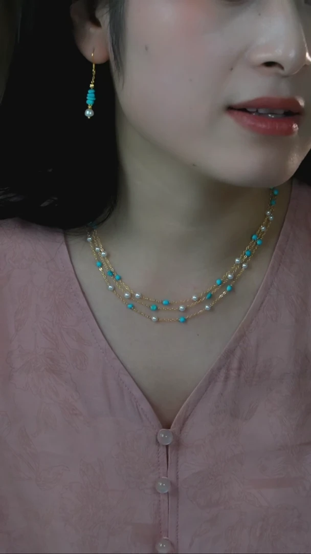 【闪购商品】淡水珍珠项链银S925镶嵌发货一件