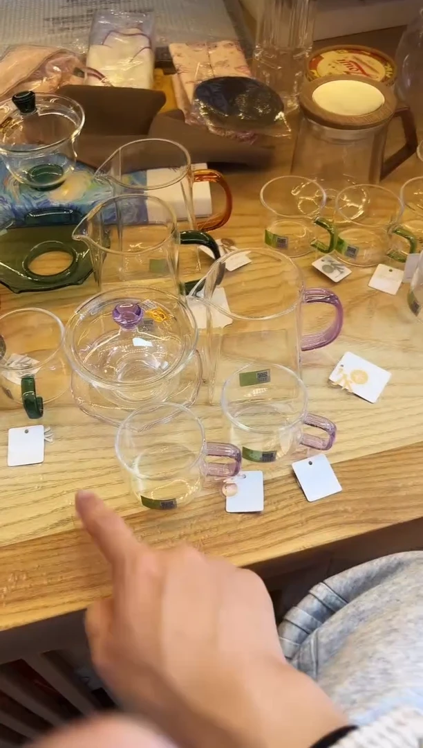 禾器/禅语盖碗/浅紫+禾器/瀚然茶海/浅紫+清禾杯浅紫/一对