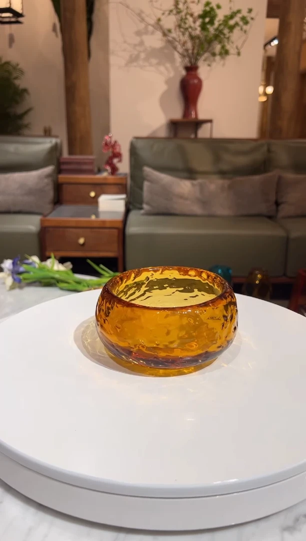 【闪购商品】茶宠AJ06696琥珀金坚果碗