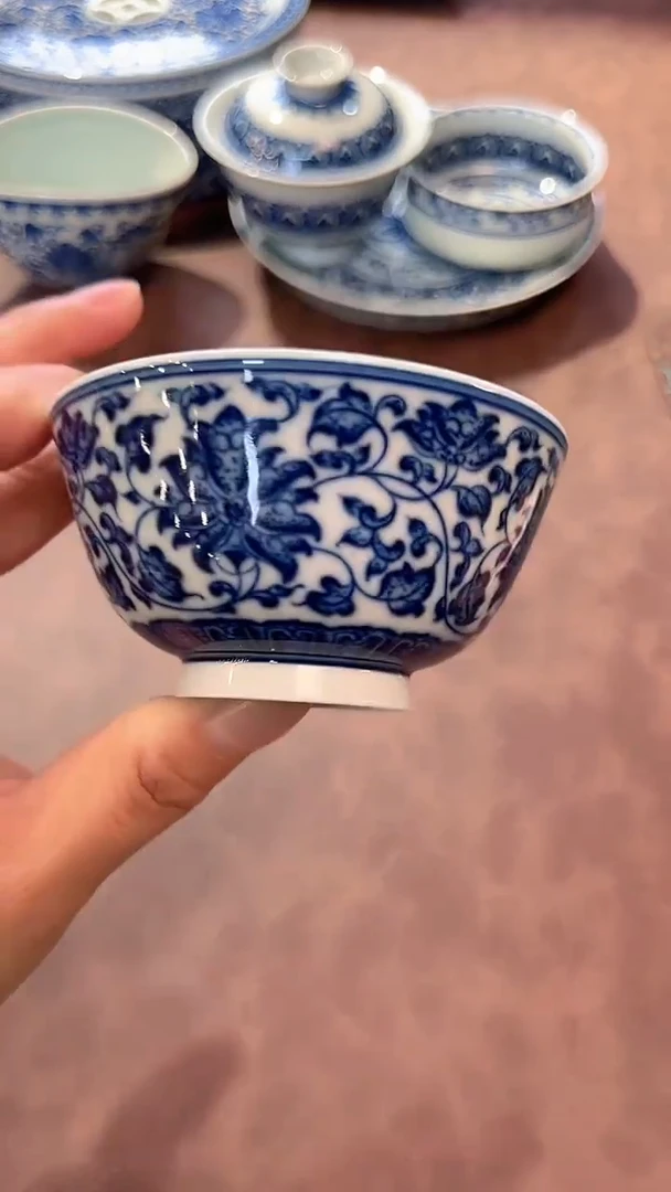 镹曰陶柴窑手工手绘青花