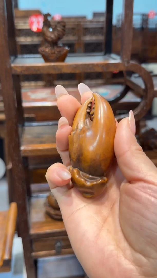 木黄杨 蟹钳手把件