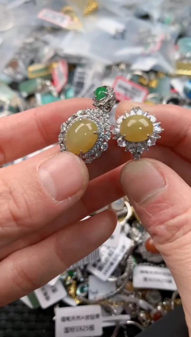 银S925镶嵌戒指翡翠3                  3