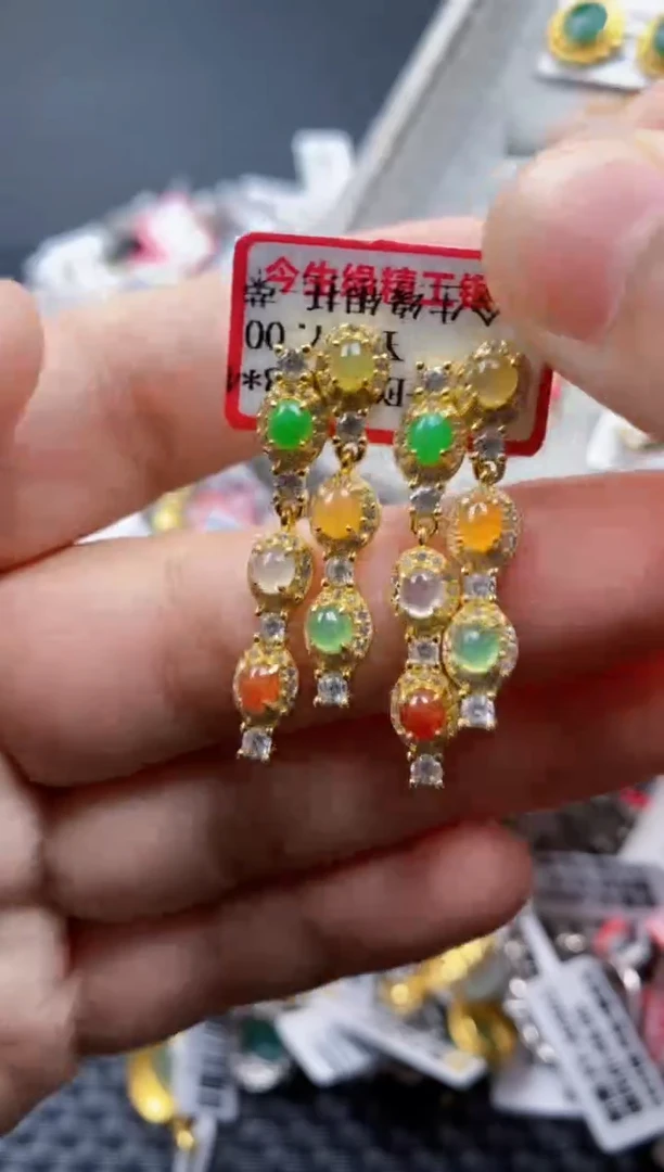 翡翠戒指银S925镶嵌3333---2