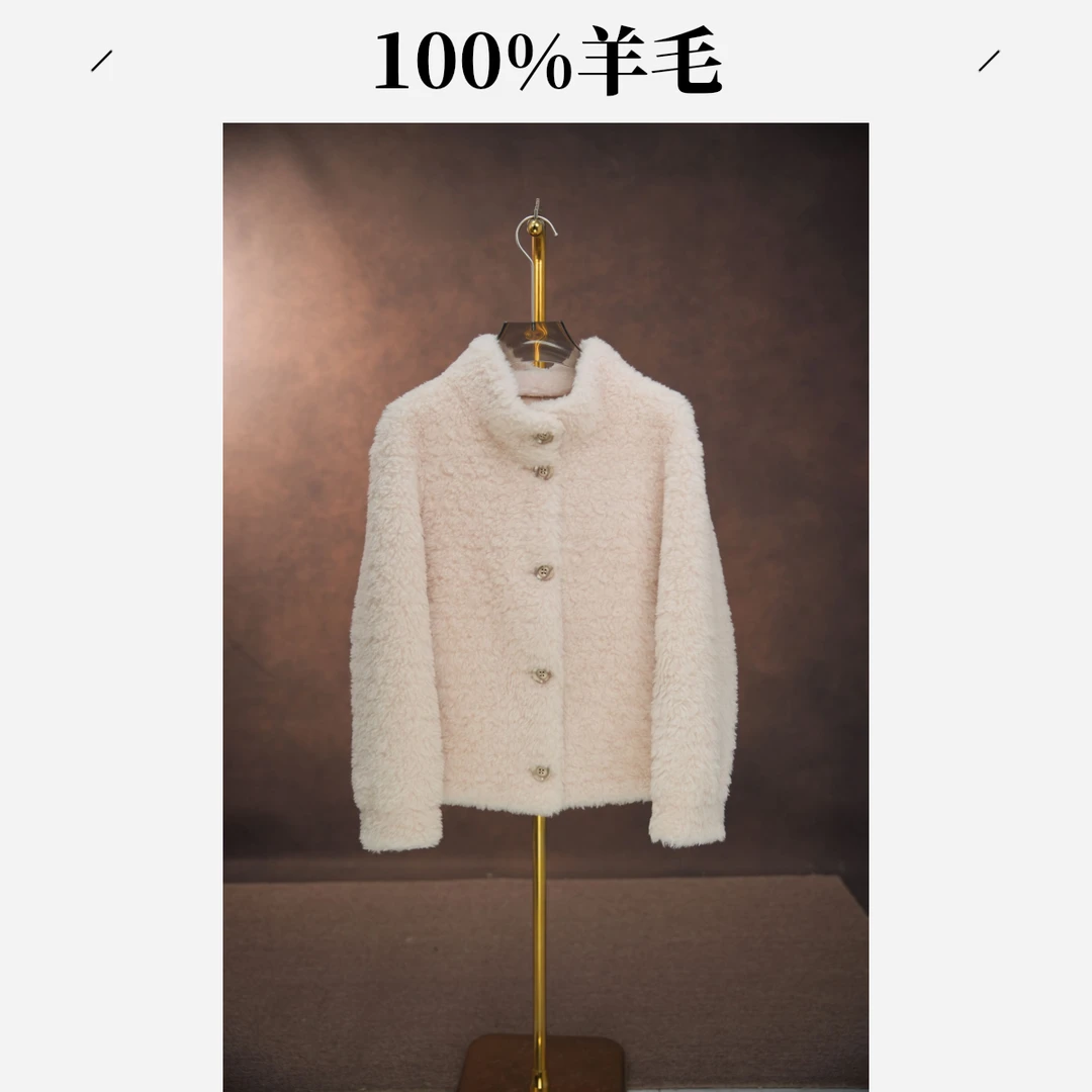 【工厂补贴】100%全羊毛外套 2588时尚保暖秋冬海宁皮毛一体冬款