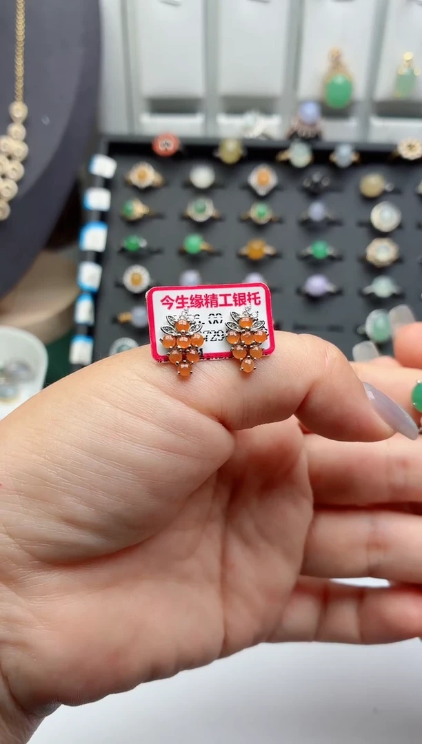银S925镶嵌戒指翡翠.