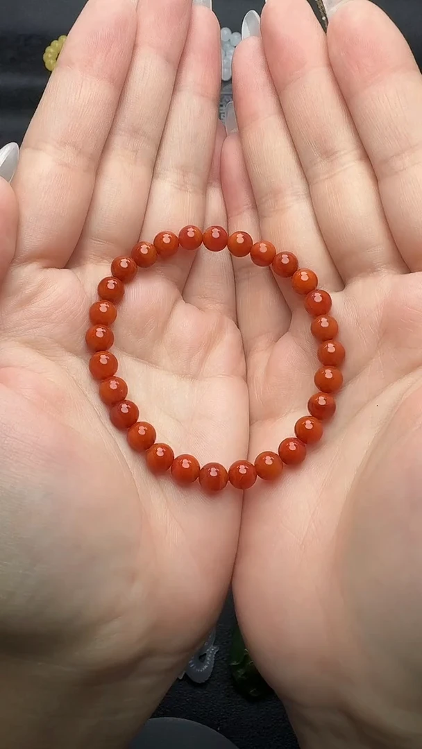 未镶嵌手串南红玛瑙圆珠手串