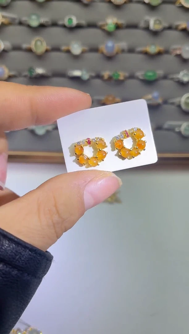 银S925镶嵌戒指翡翠.