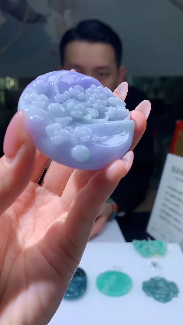 【闪购商品】定制翡翠未镶嵌5143jj-毛货挂件104