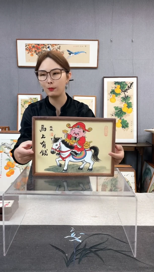 【闪购商品】国画A4-23*32摆台手绘作品-