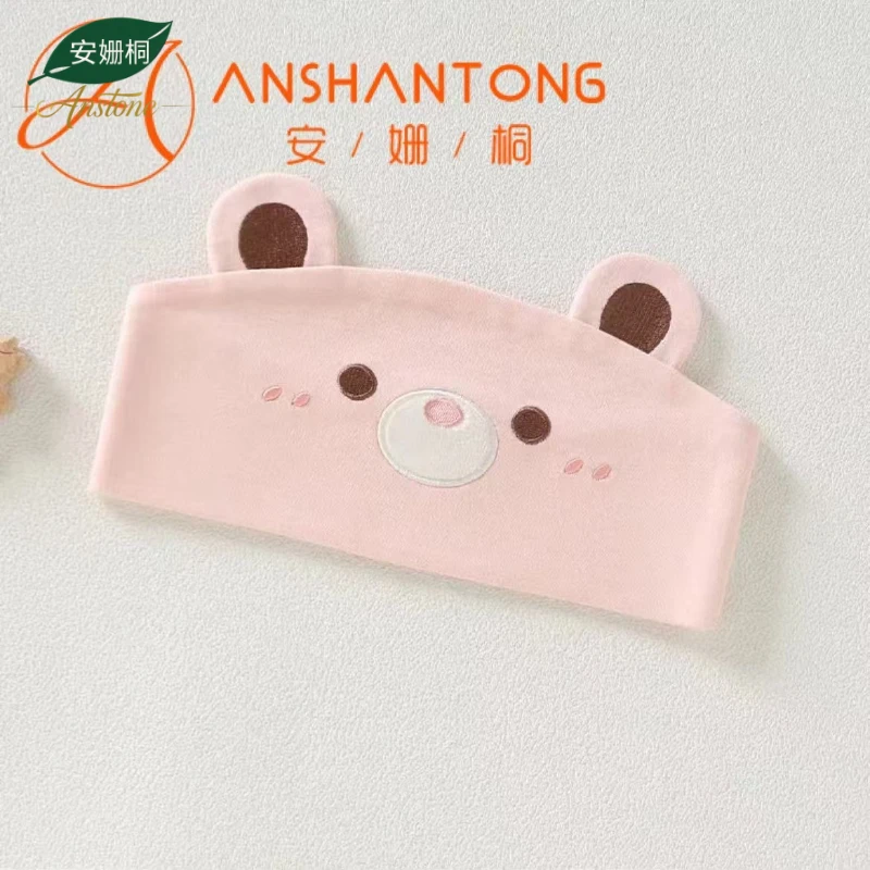 产后月子发带春夏季薄款加宽加大防风头巾棉产妇坐月子洋气可爱熊