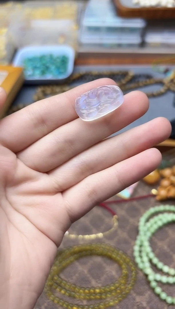 月光石裸石月光石雕刻件TH