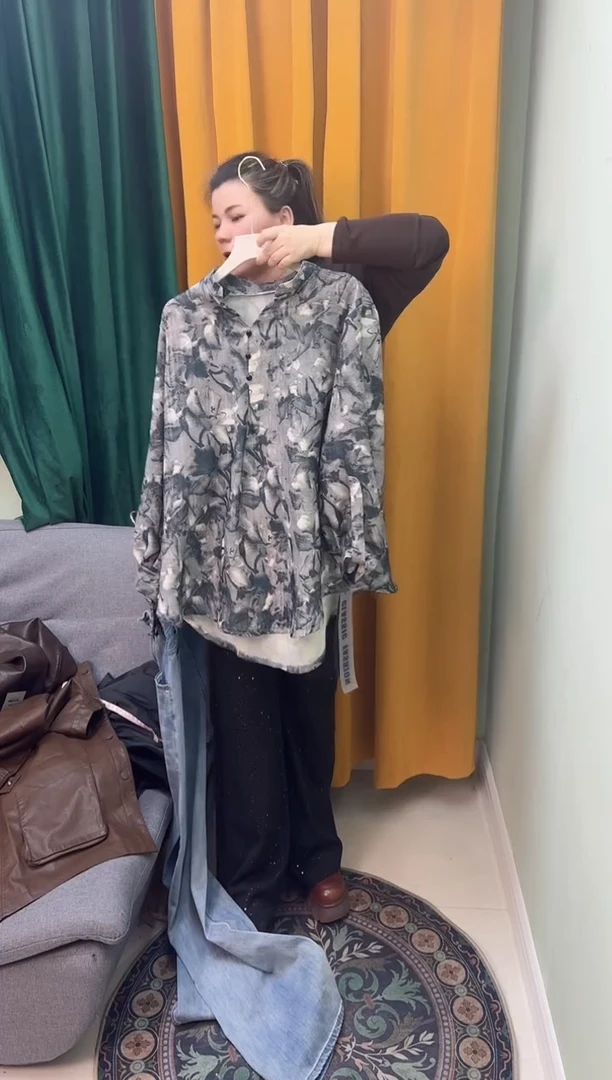 女款春款长袖衬衫 豹纹  29.9