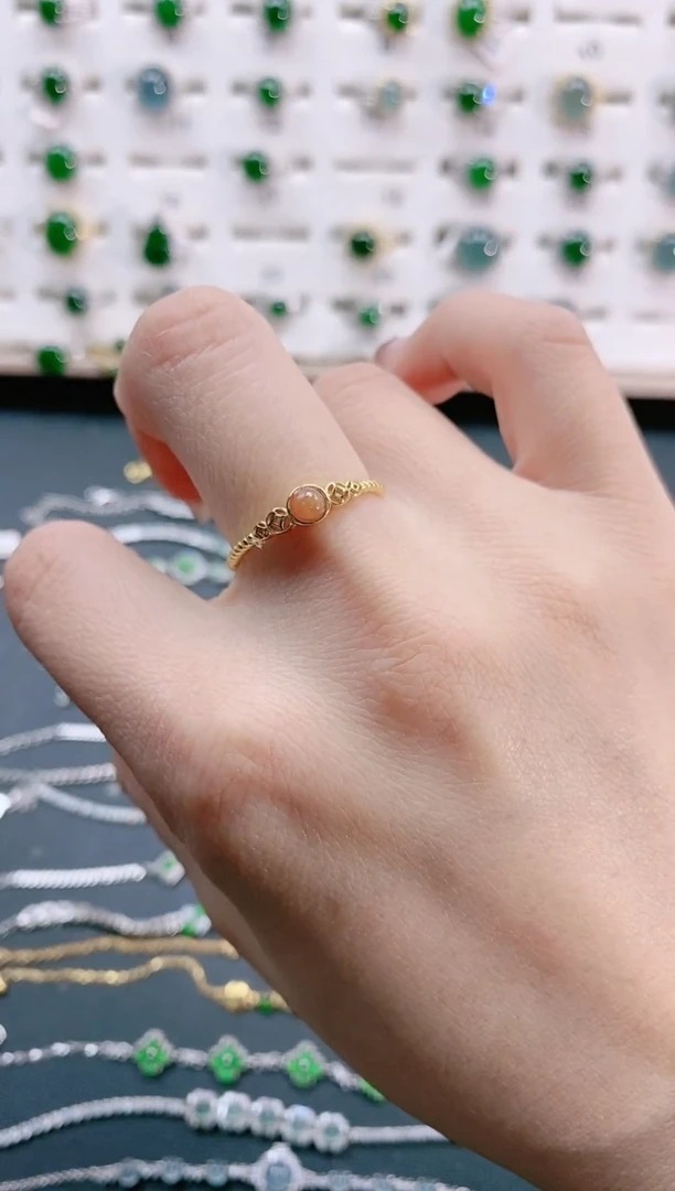 【闪购商品】翡翠戒指银S925镶嵌天然翡翠