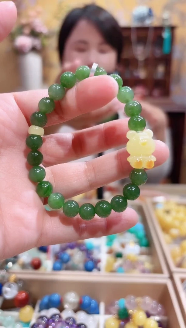 未镶嵌手串和田玉设计款珠串8