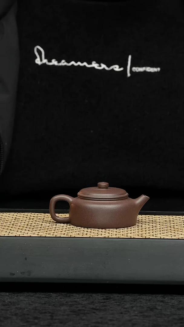 茶壶紫砂五堂 大口扁钟60cc