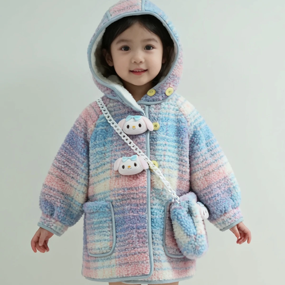 秋冬连帽外套休闲风秋冬季卡通玩偶加绒加厚外套