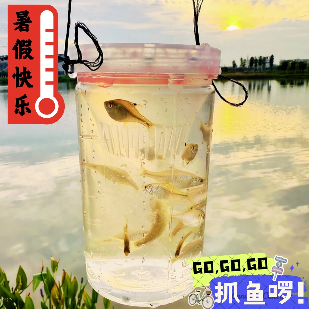 儿童户外捕鱼倒须抓鱼瓶亲子互动工具捉鱼池塘公园小溪工具周末