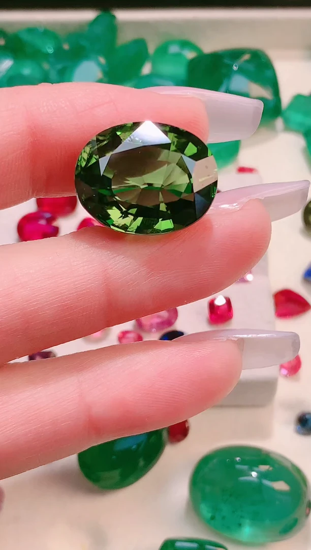 未镶嵌珠宝半成品碧玺20.55ct天然阿富汗碧玺裸石