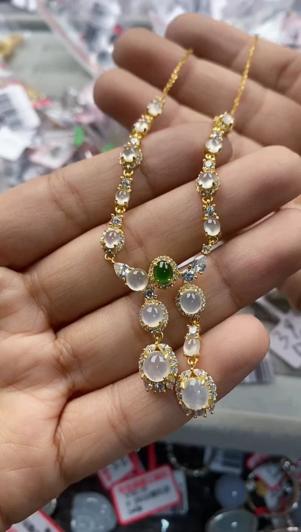 银S925镶嵌戒指翡翠12                10