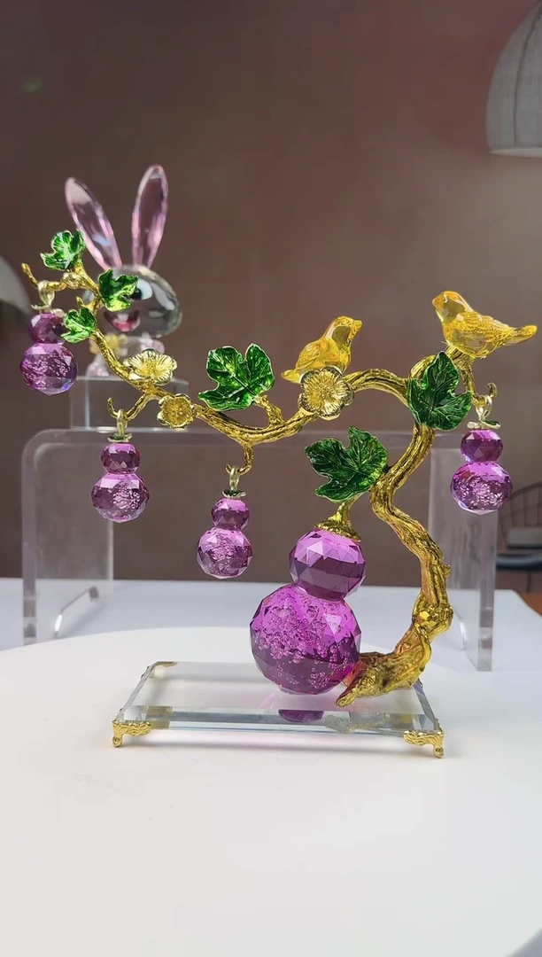 藤云泰水晶琉璃摆饰      葫芦