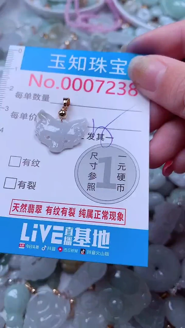 吊坠(不含链)未镶嵌翡翠7238