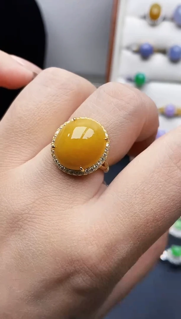 银S925镶嵌戒指翡翠1339