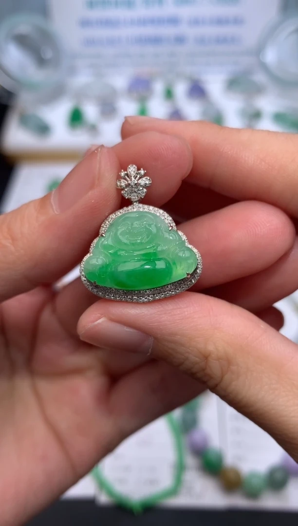 【闪购商品】定制翡翠18K金镶嵌模式推广期24小时鉴赏期