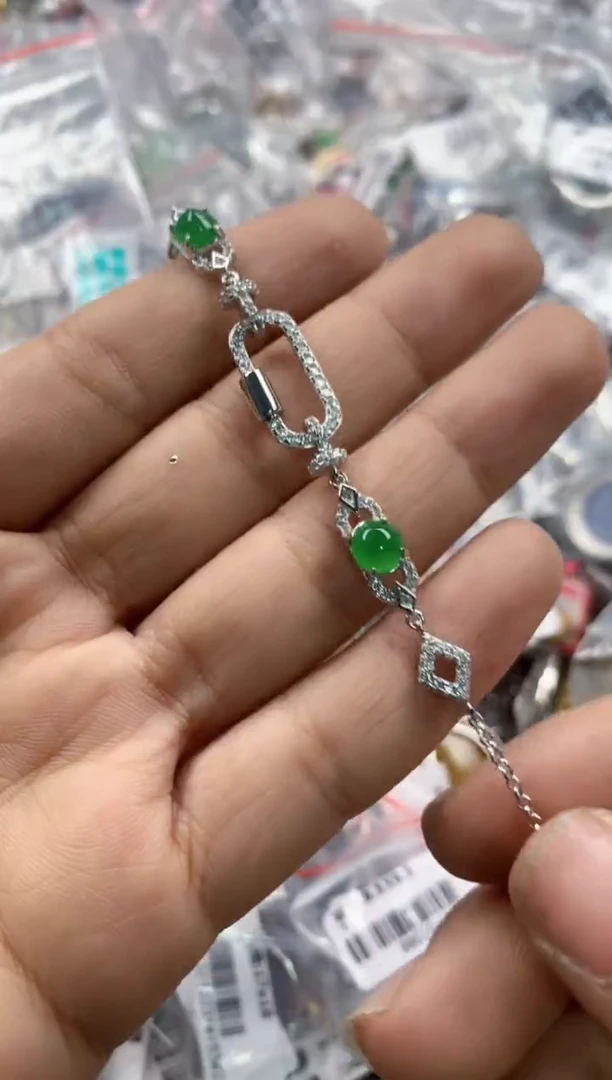 银S925镶嵌戒指翡翠11     1