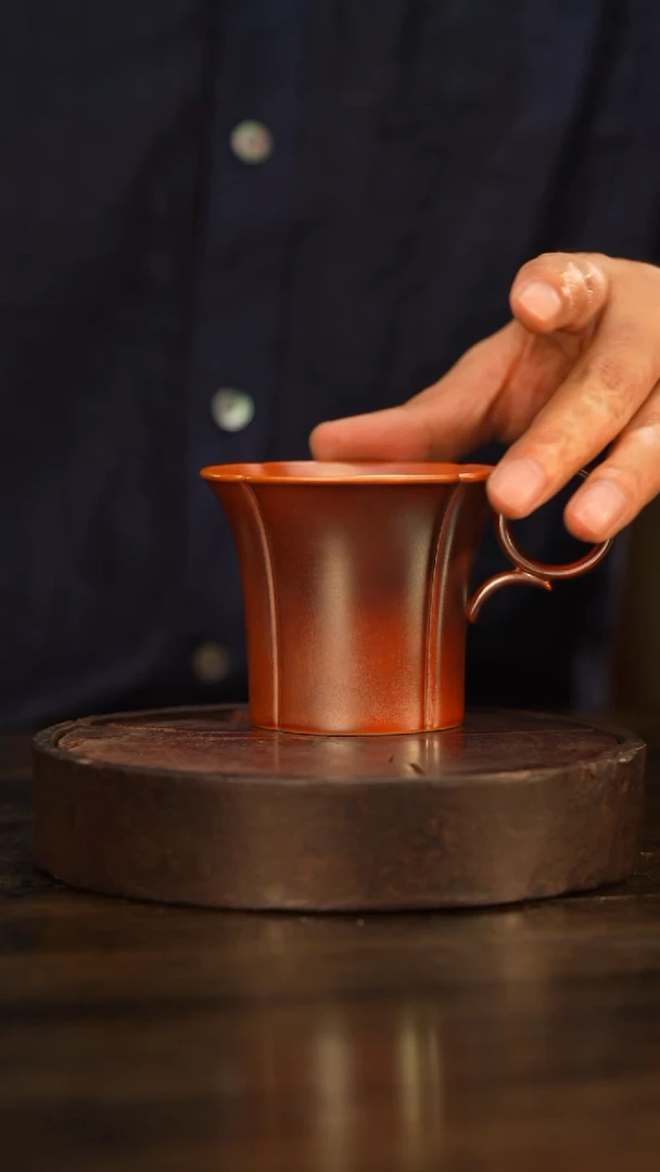 杯51柴房陶瓷柴烧金红咖啡杯