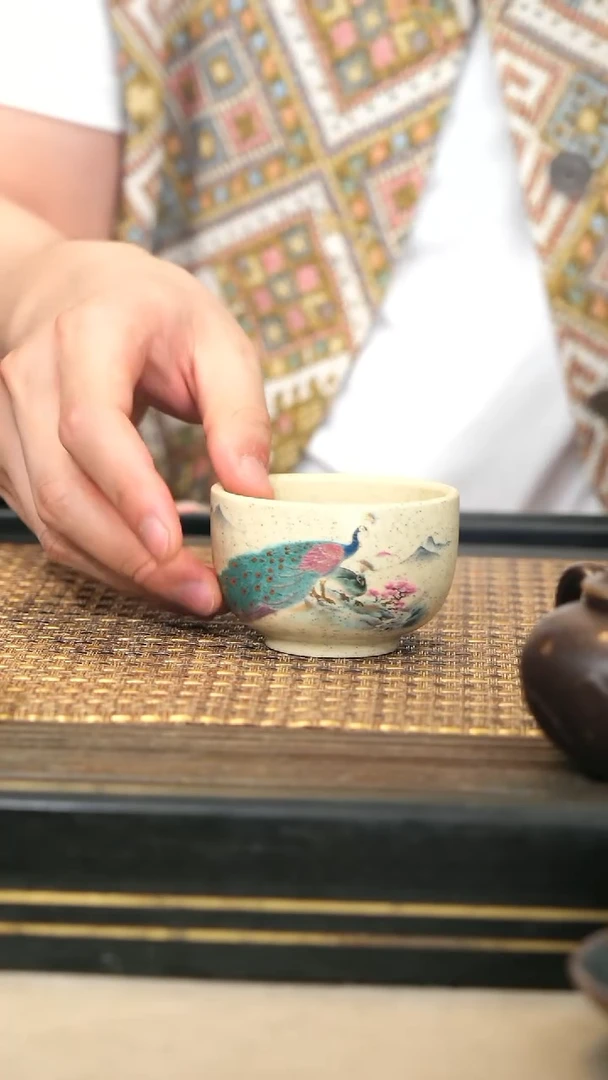 茶壶紫砂13《孔雀·碗心杯》白玉段