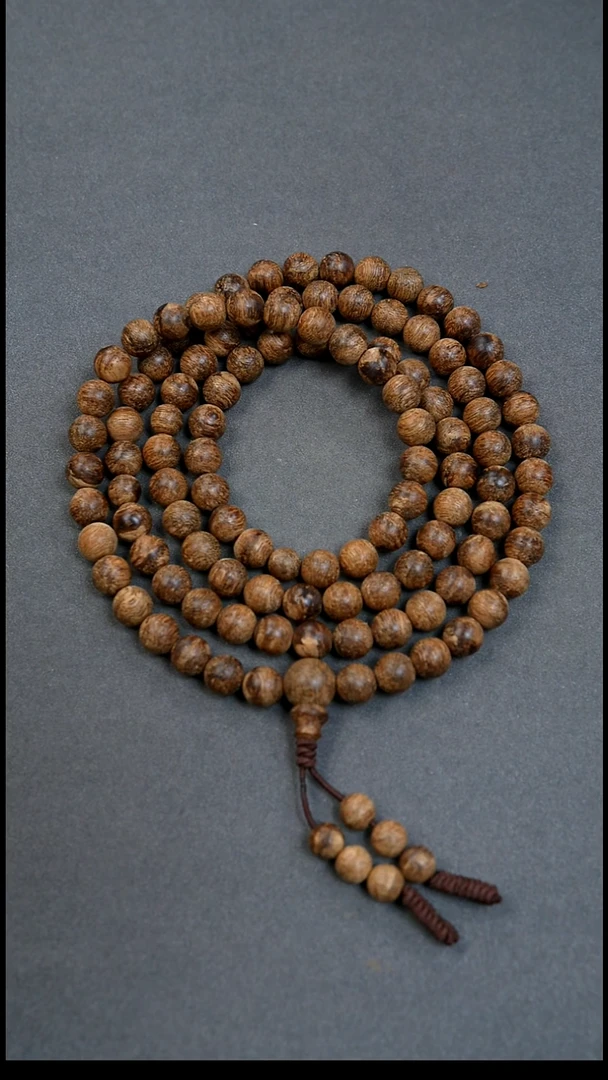 沉香手串6.9mm西马老料多圈18.8g