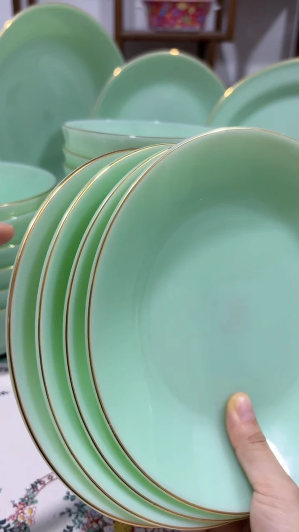 瓷8英寸深盘6个  玉瓷【贝美】