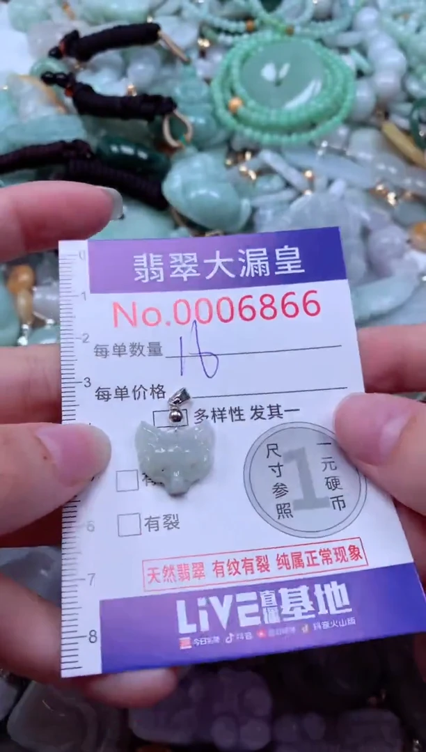 吊坠(不含链)未镶嵌翡翠6866