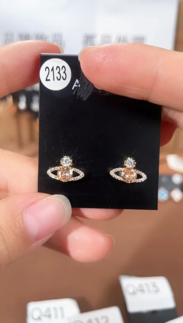 合金925银锆石豆2133