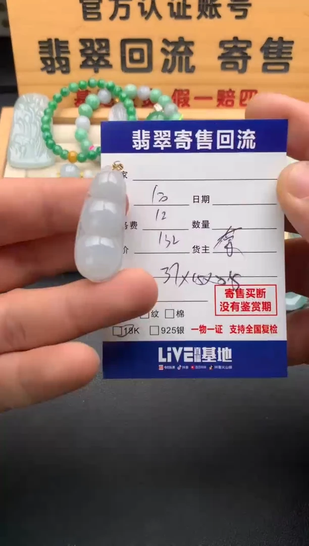 翡翠18K金镶嵌颈饰10139018