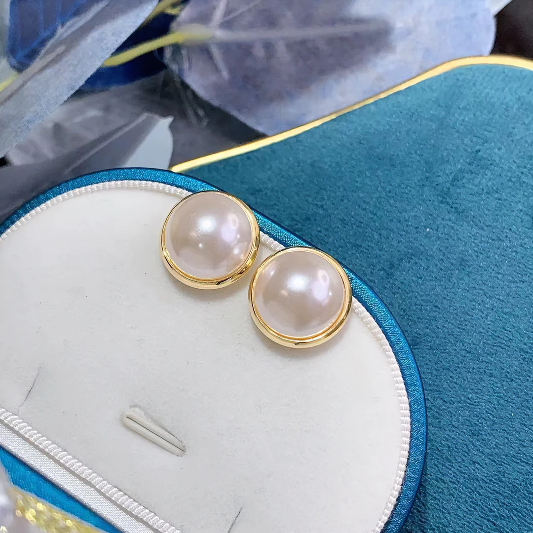 铜合金仿珍珠耳饰 FF定制款啊【新款大气贝珠】气质时尚百搭复古