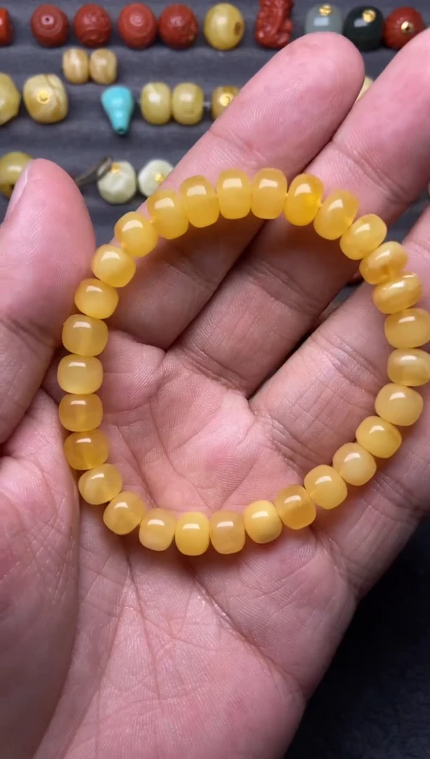 蜜蜡未镶嵌珠宝奇石 8mm