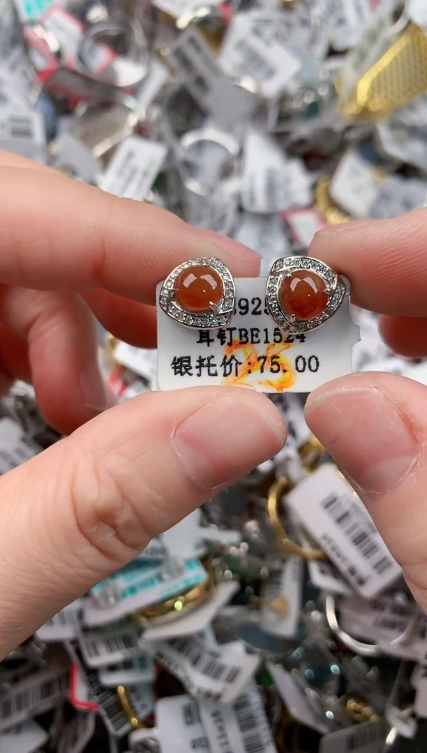 银S925镶嵌戒指翡翠222        5